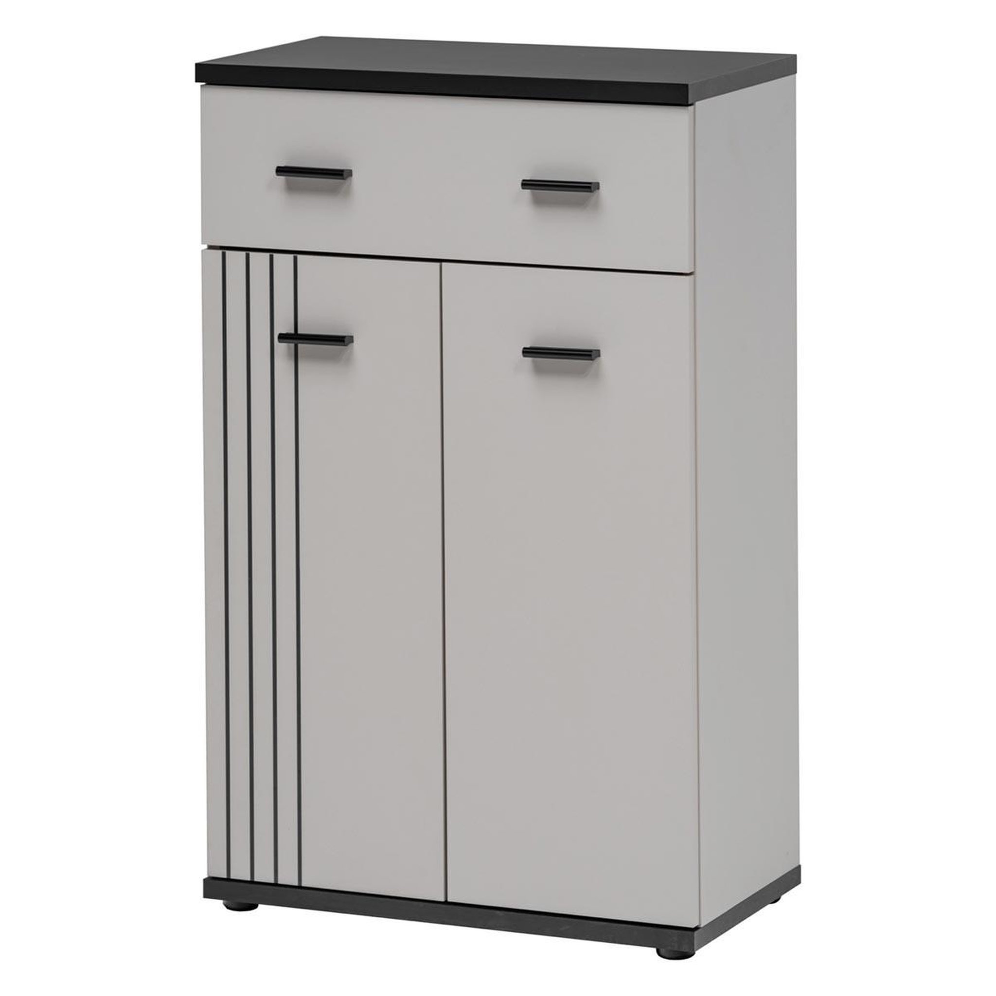 Paris Prix Meuble de rangement  hugo  96cm gris & noir