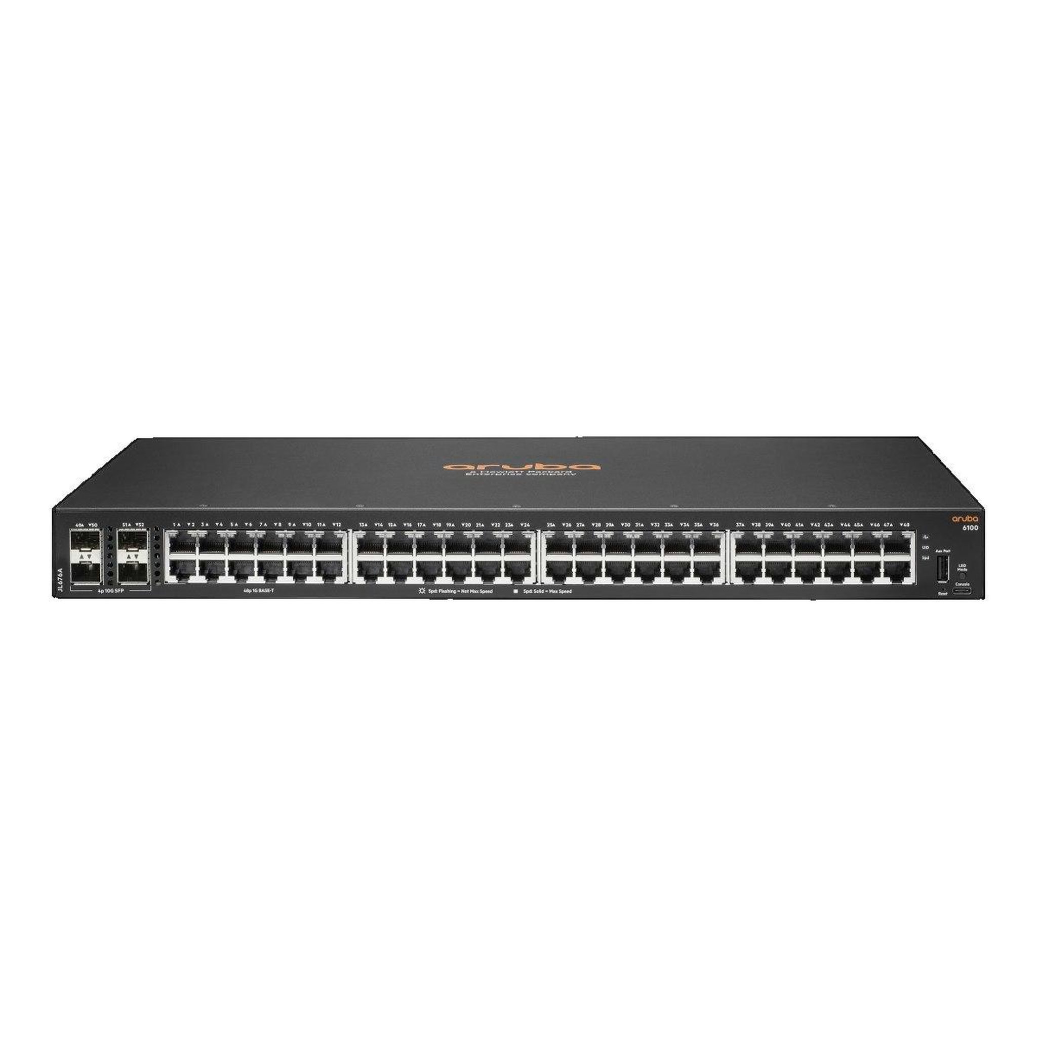 HP Commutateur HP Aruba 6100 48 ports Ethernet RJ-45 et 4 ports SFP+