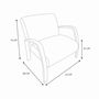 Voir la diapositive 5 : Fauteuil  Structutre bois  , tissu polyester BOUCLETTE