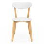 Voir la diapositive 4 : ID MARKET Lot de 4 chaises scandinaves FREJA bicolore blanc et bois pour salle à manger