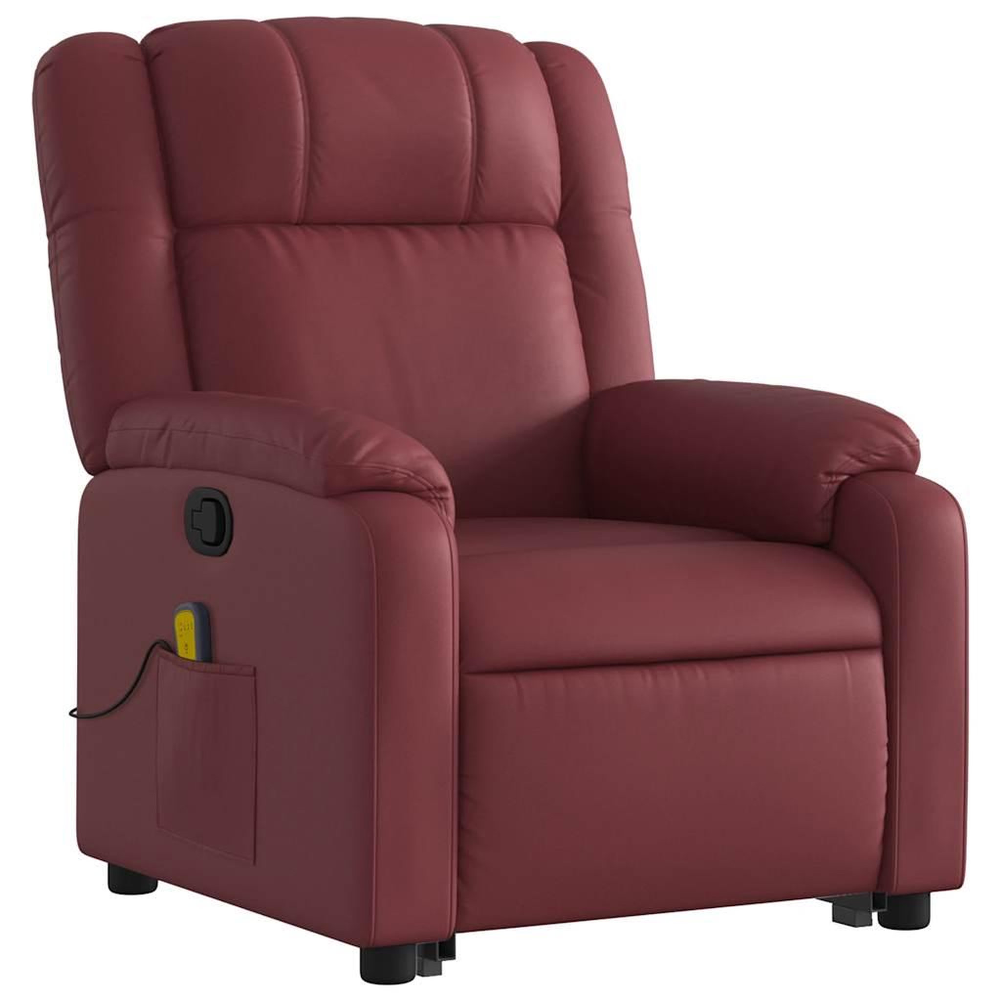 Voir la diapositive 4 : VIDAXL Fauteuil inclinable de massage Rouge bordeaux Similicuir