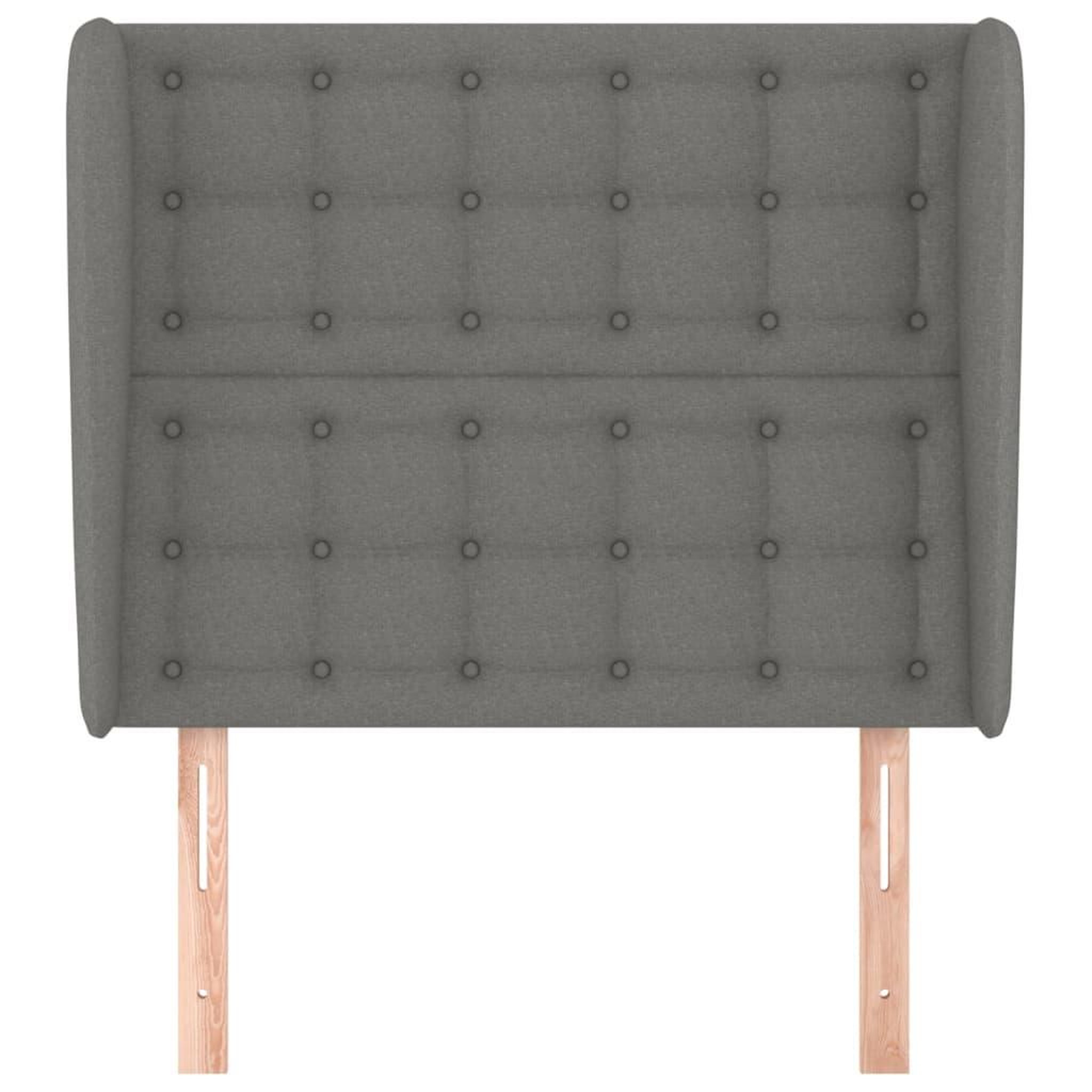 Voir la diapositive 3 : VIDAXL Tete de lit avec oreilles Gris fonce 83x23x118/128 cm Tissu