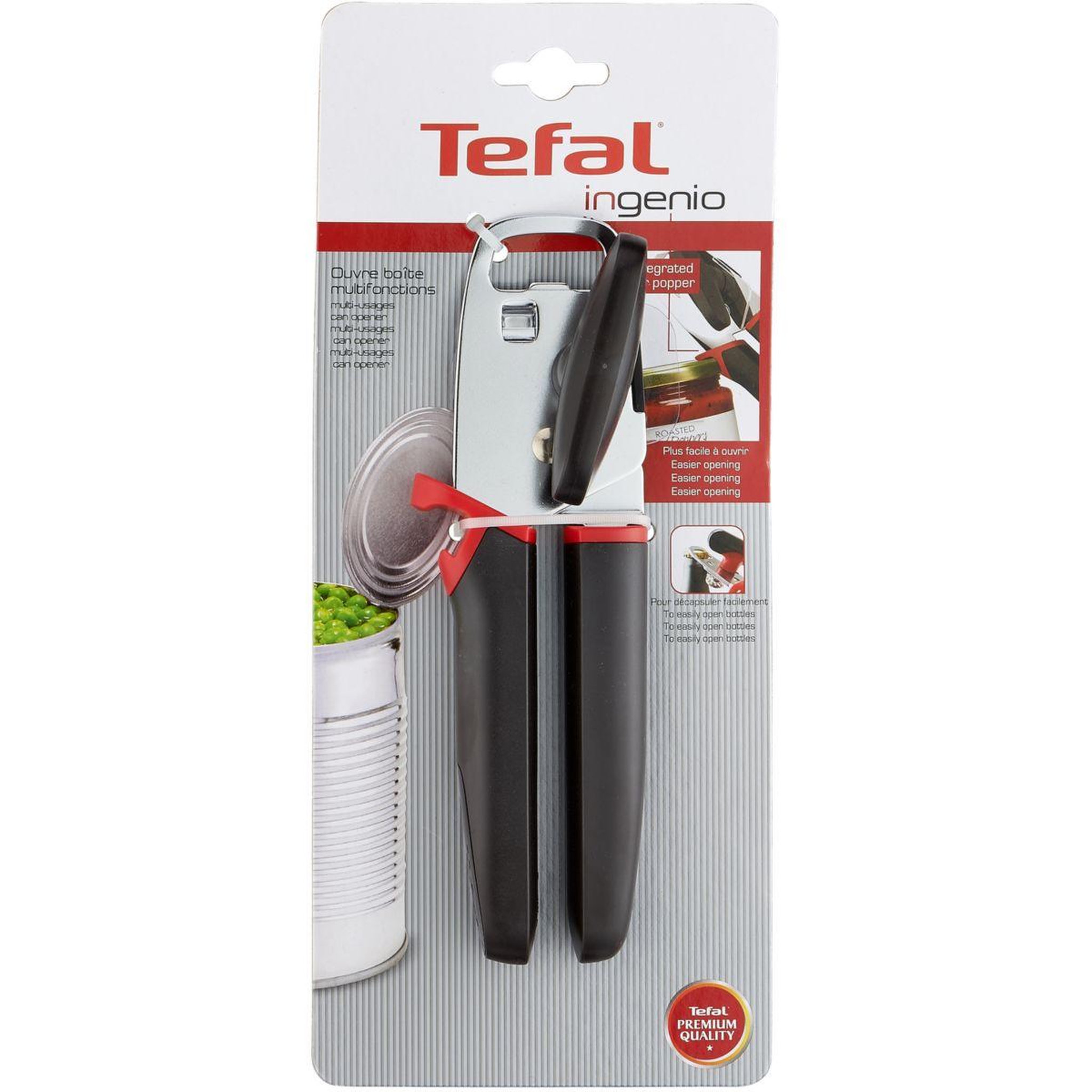 Voir la diapositive 5 : TEFAL TEFAL INGENIO Ouvre-boite K2070514 noir