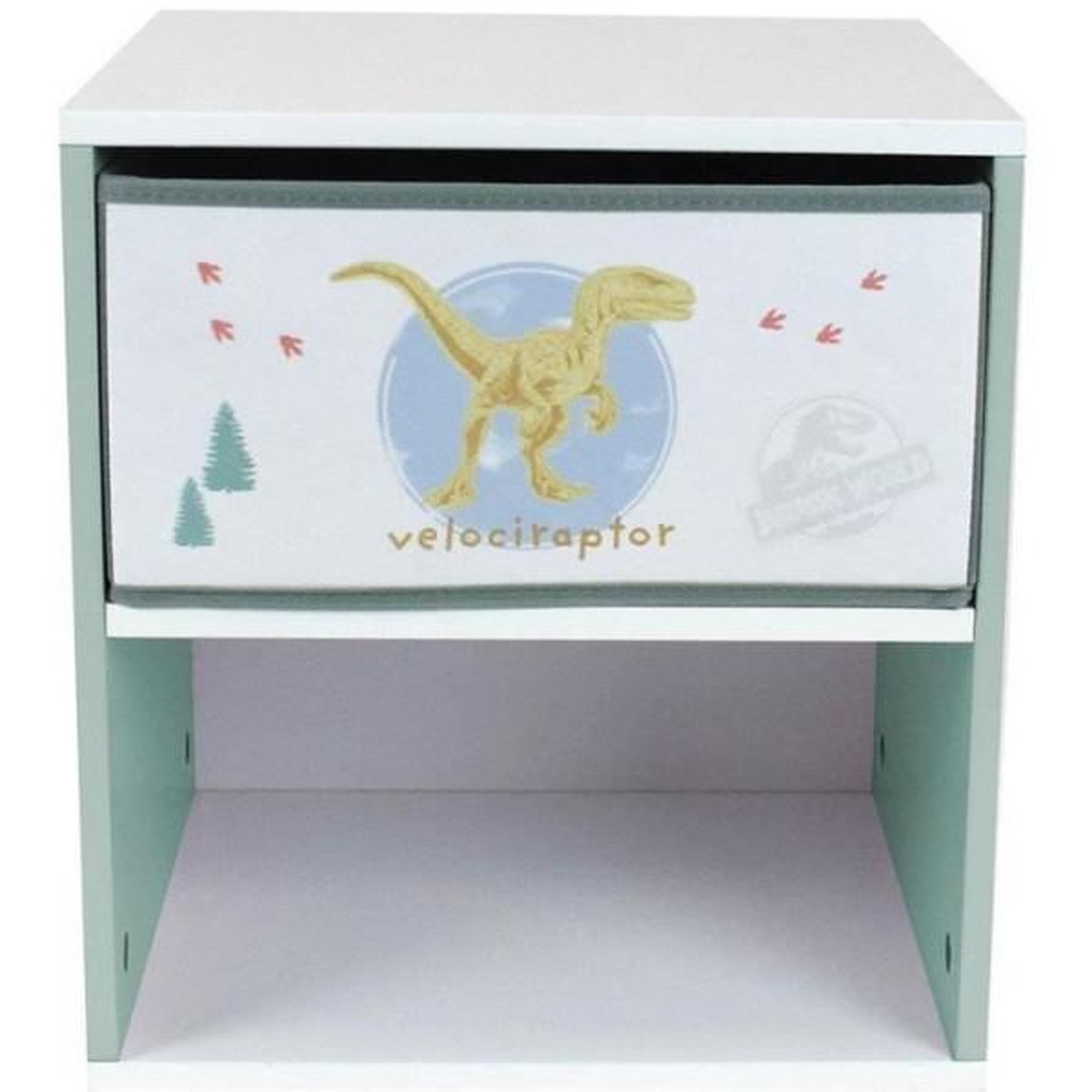 Fun House Chevet avec tiroir Dinosaures - Jurassic Word - FUN HOUSE - H.36 X L.33 X P.30 cm