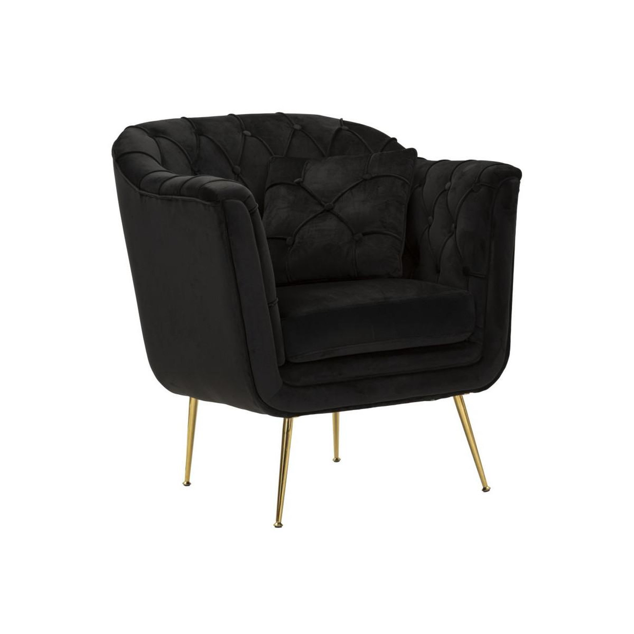 Paris Prix Fauteuil design matelassé  budapest  91cm noir