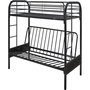 Voir la diapositive 1 : Habitat et Jardin Lit mezzanine  POLO  - 90 x 190 cm - Noir