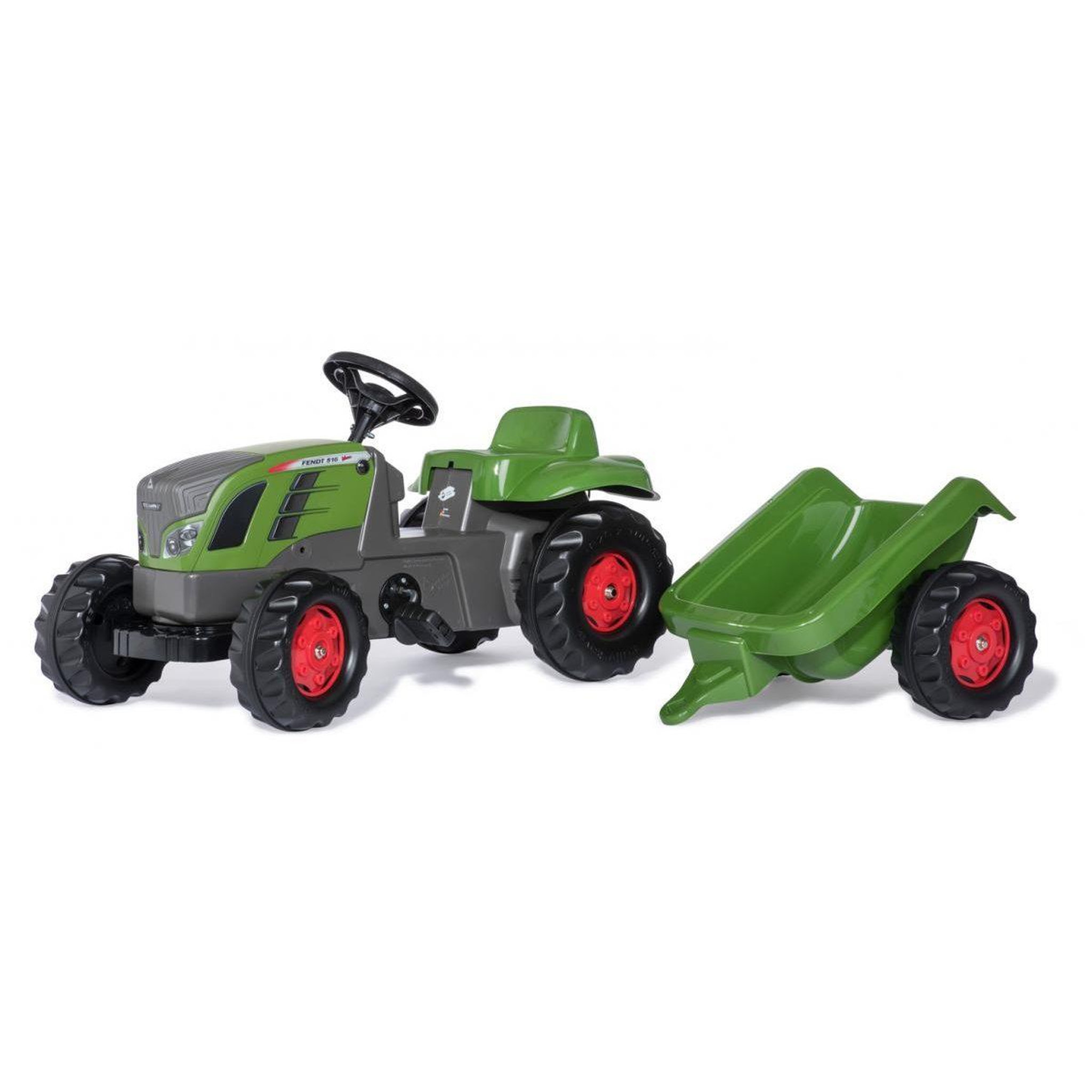 ROLLY TOYS Tracteur a pedales + remorque rollykid fendt 516 vario