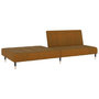 Voir la diapositive 4 : VIDAXL Canape-lit a 2 places marron velours