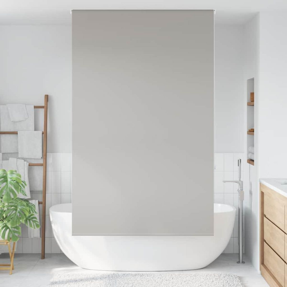 VIDAXL Store enrouleur de douche 130x240 cm largeur du tissu 126 cm