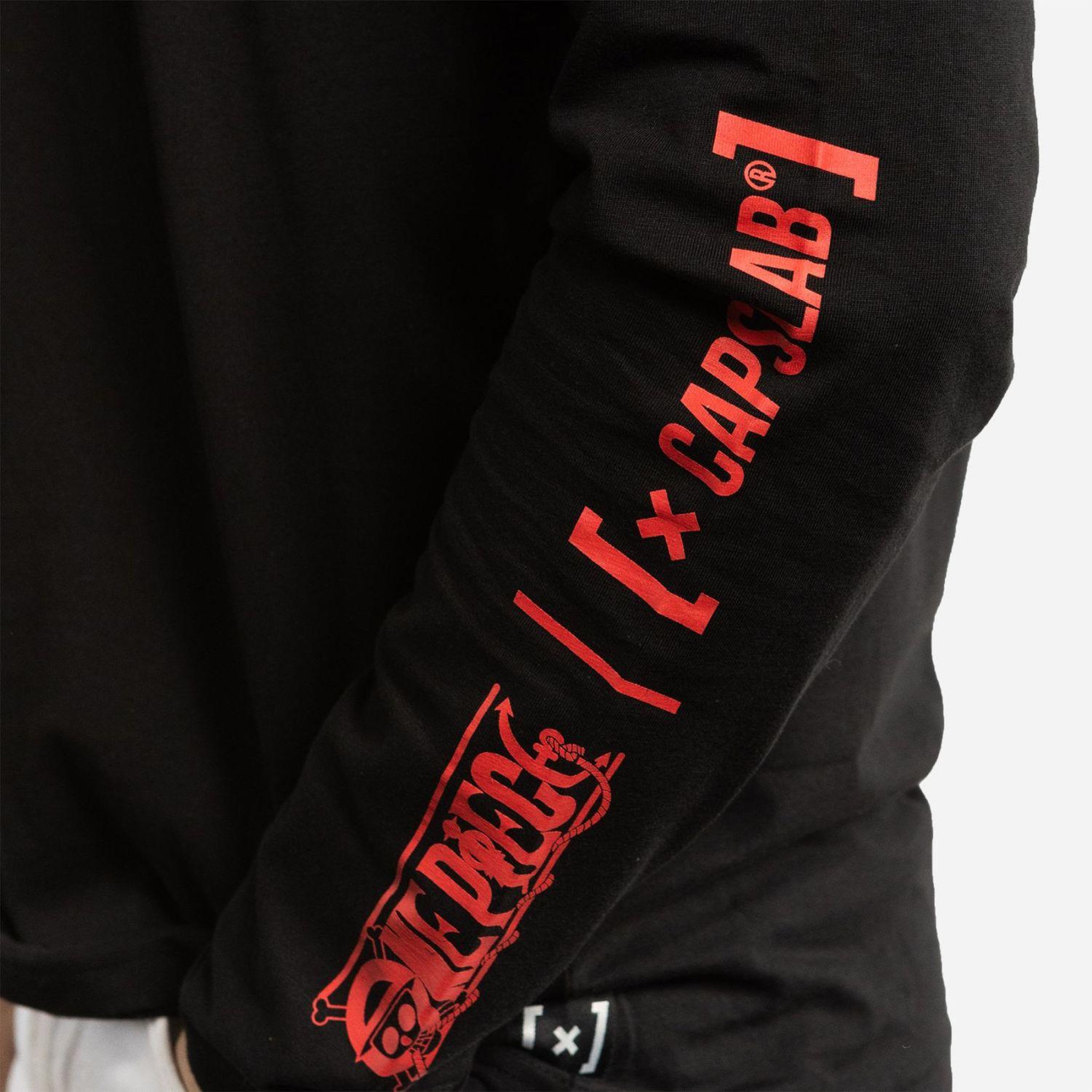 Voir la diapositive 6 : CAPSLAB T-shirt homme manches longues avec print One Piece Luffy