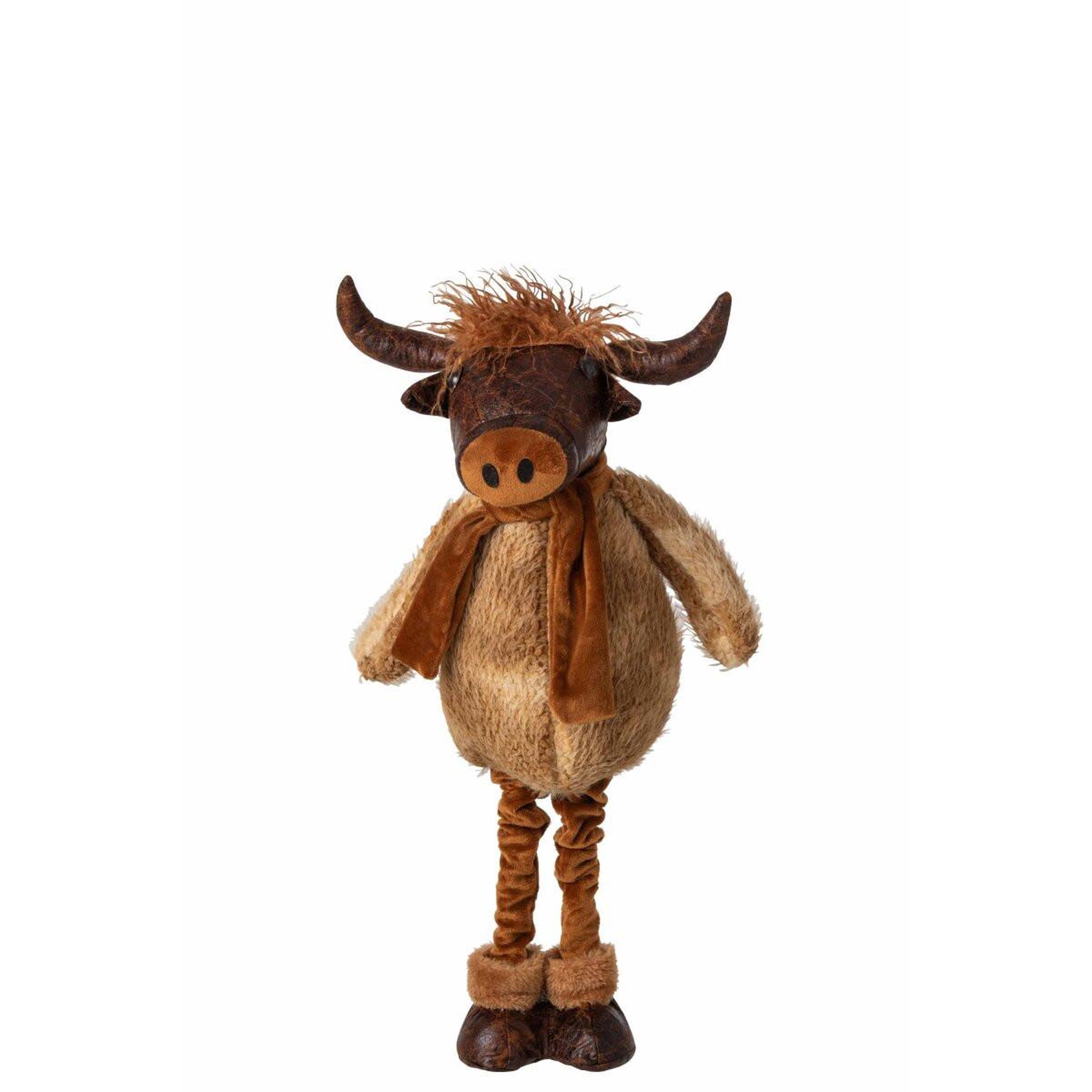 Voir la diapositive 2 : J-LINE Statue déco taureau  balthazar  68cm marron