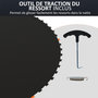 Voir la diapositive 6 : HOMCOM Tapis de rechange trampoline Ø 3,7 m ressorts 14 cm outil 72 crochets en V inclus blanc noir