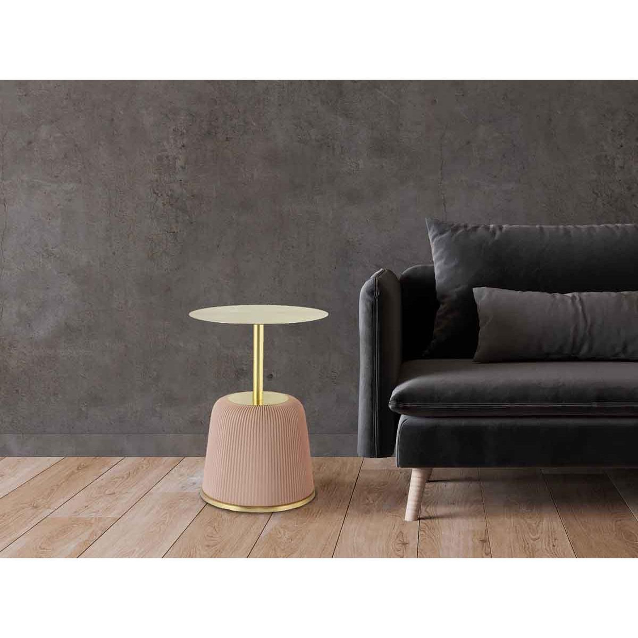 Voir la diapositive 6 : Paris Prix Table d'appoint design  jokai  60cm rose & or