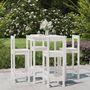 Voir la diapositive 1 : VIDAXL Ensemble de bar de jardin 5 pcs blanc bois massif de pin