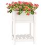 Voir la diapositive 4 : VIDAXL Jardiniere avec etagere Blanc 54x54x81 cm Bois massif de pin