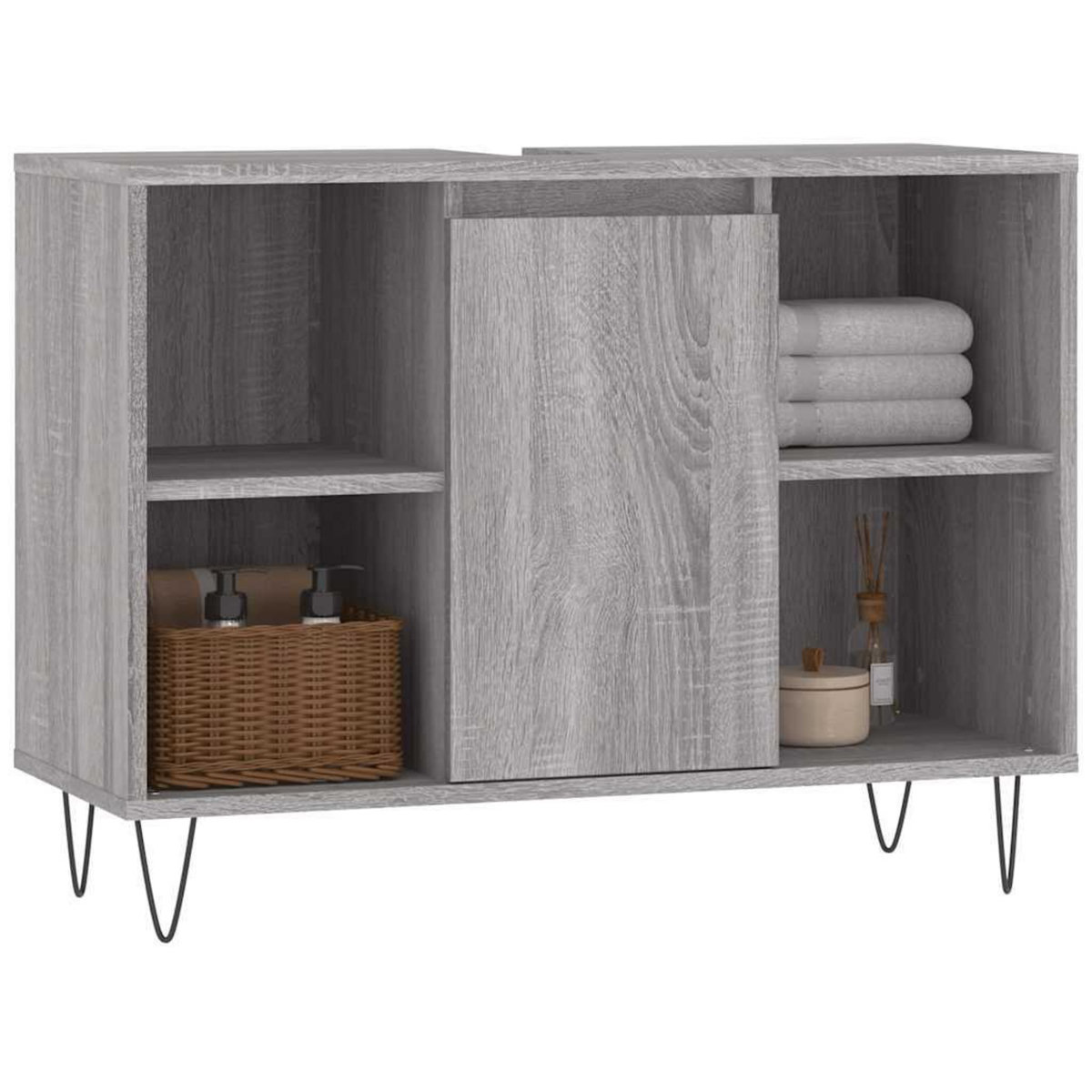 VIDAXL Armoire salle de bain sonoma gris 80x33x60 cm bois d'ingenierie