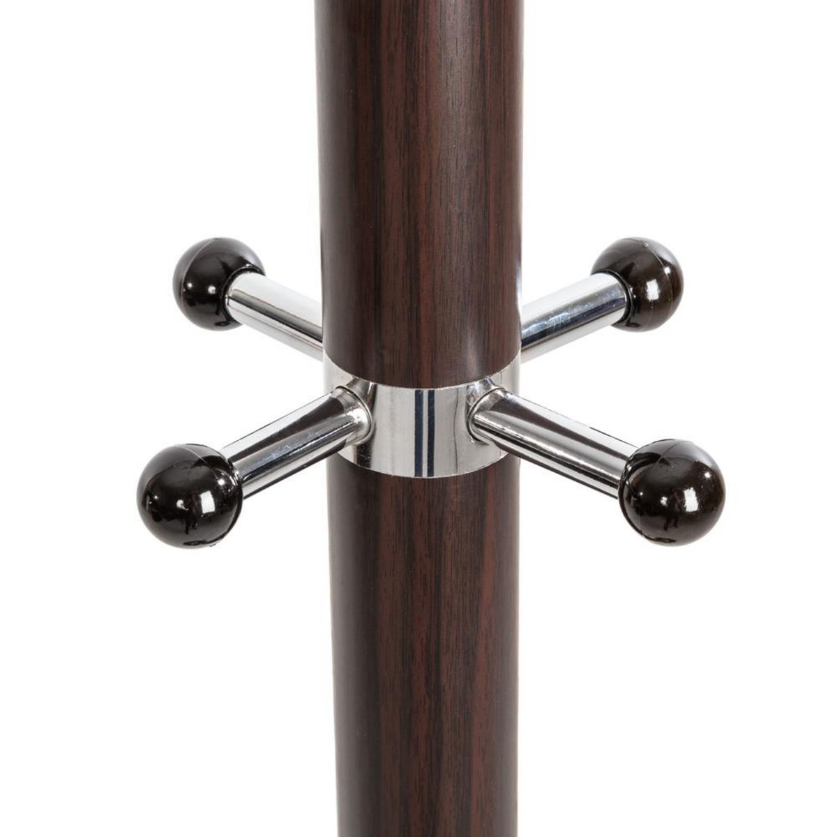 tectake Porte manteau en métal et marbre noir/marron