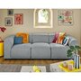 Voir la diapositive 1 : LISA DESIGN Suaro - canapé modulable 3 places en tissu texturé