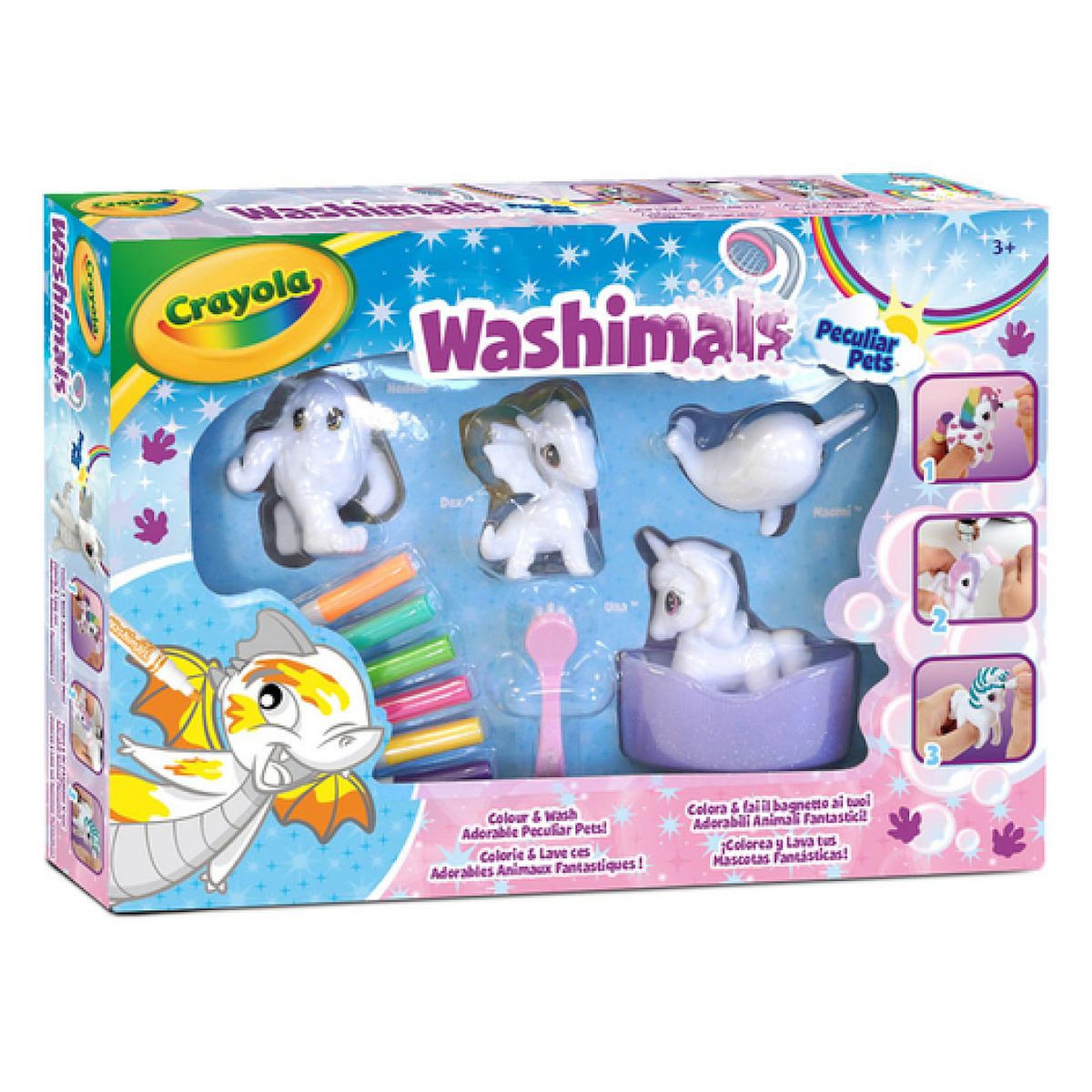 Crayola 4 Washimals Animaux de fantaisie