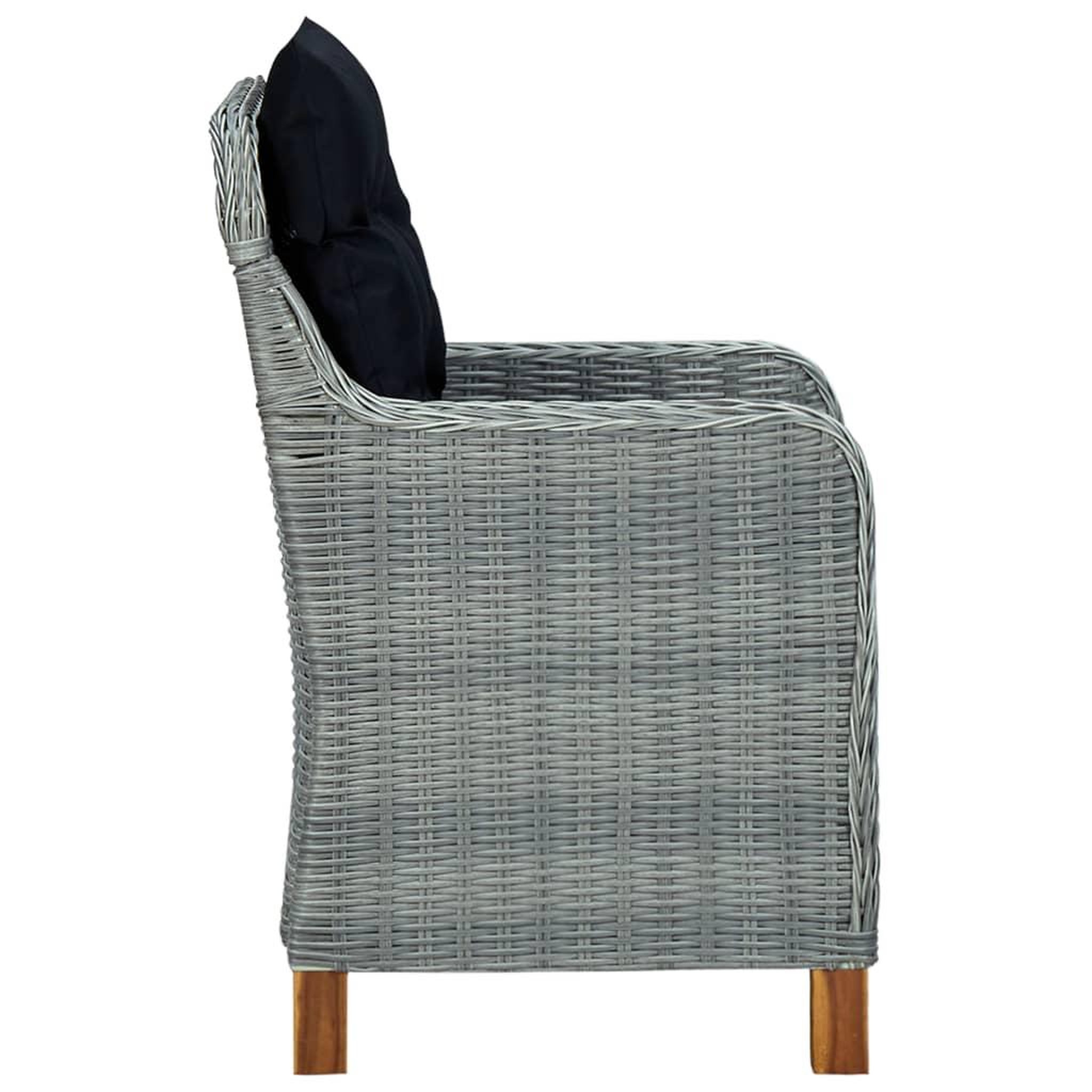 Voir la diapositive 5 : VIDAXL Chaises de jardin avec coussins lot de 2 Resine tressee