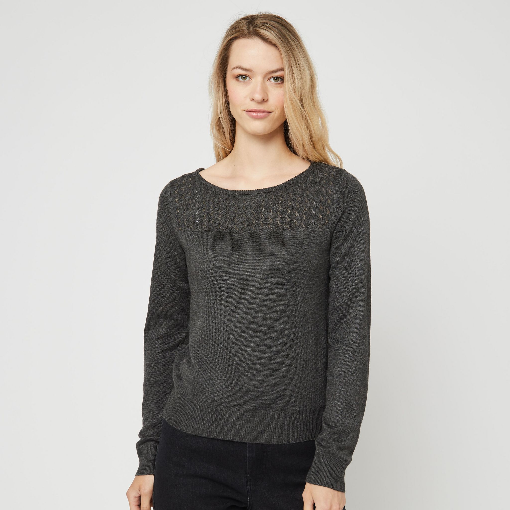 Sweat Next Femme Gris - Taille M / 12 - Pull Molletonné Coton - Occasion TB État