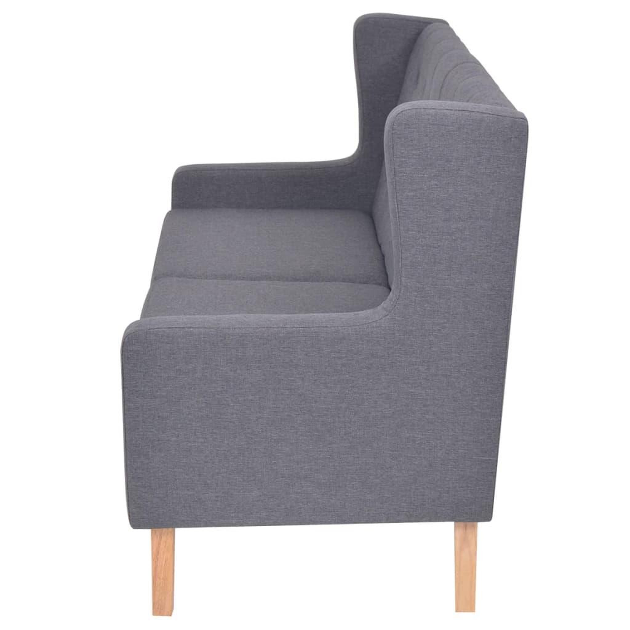 Voir la diapositive 3 : VIDAXL Canape a 2 places Tissu Gris