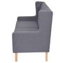 Voir la diapositive 3 : VIDAXL Canape a 2 places Tissu Gris