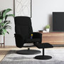 Voir la diapositive 1 : VIDAXL Fauteuil de massage inclinable avec repose-pied noir velours