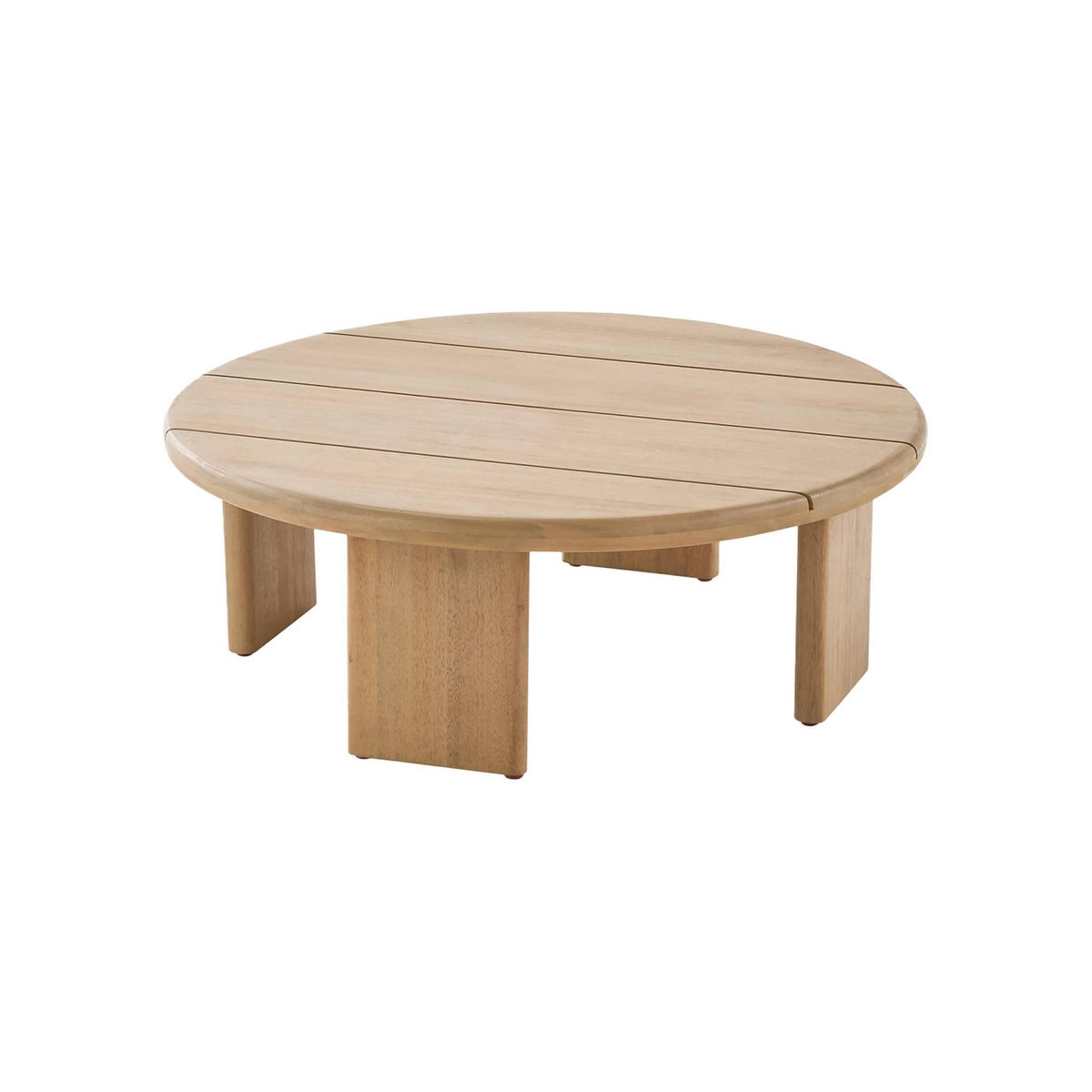 SWEEEK Table basse de jardin ronde bois d'acacia naturel 70cm - Kaita