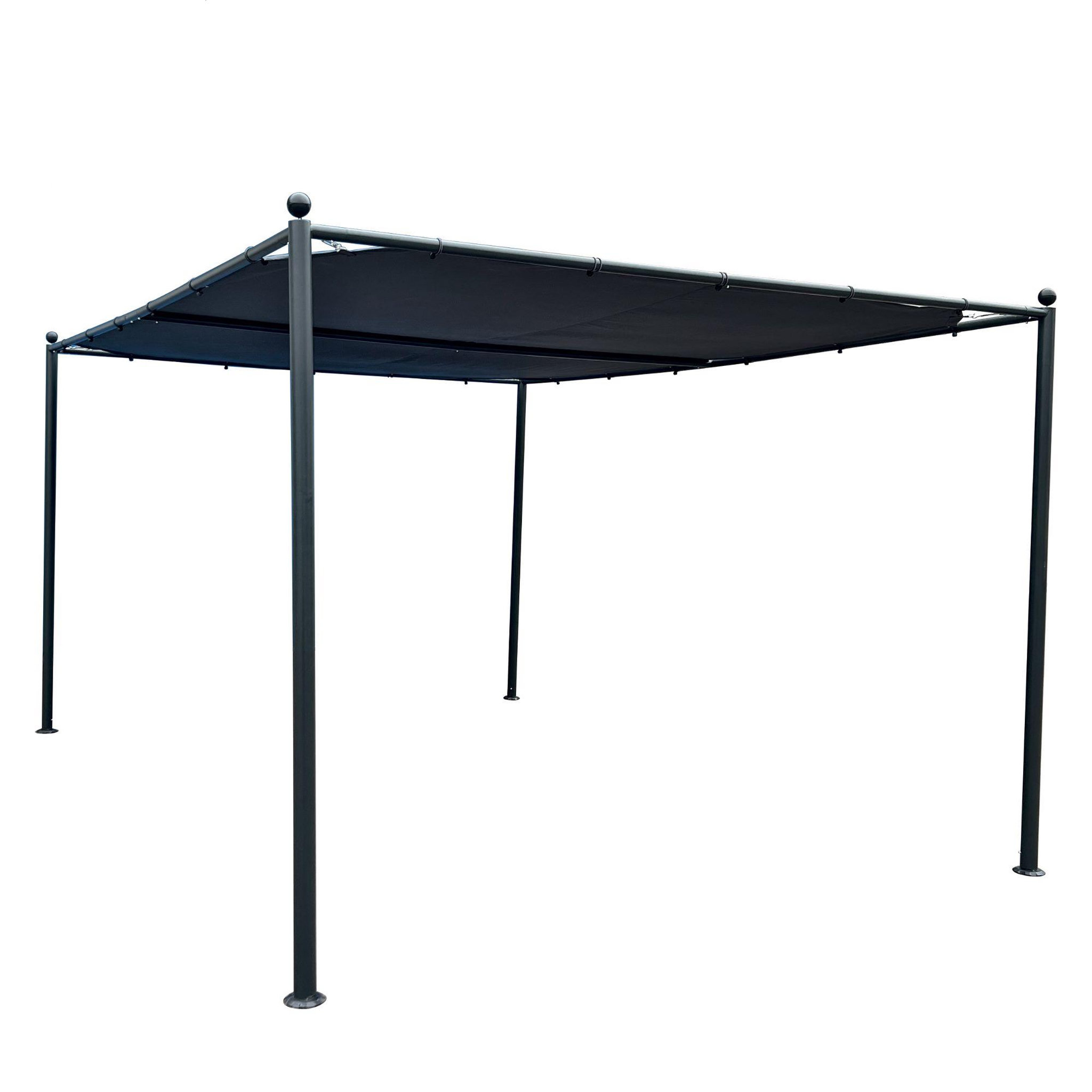 Voir la diapositive 2 : WERKAPRO Pergola avec toile d'ombrage 3 x 4m 180g/m2 WERKA PRO