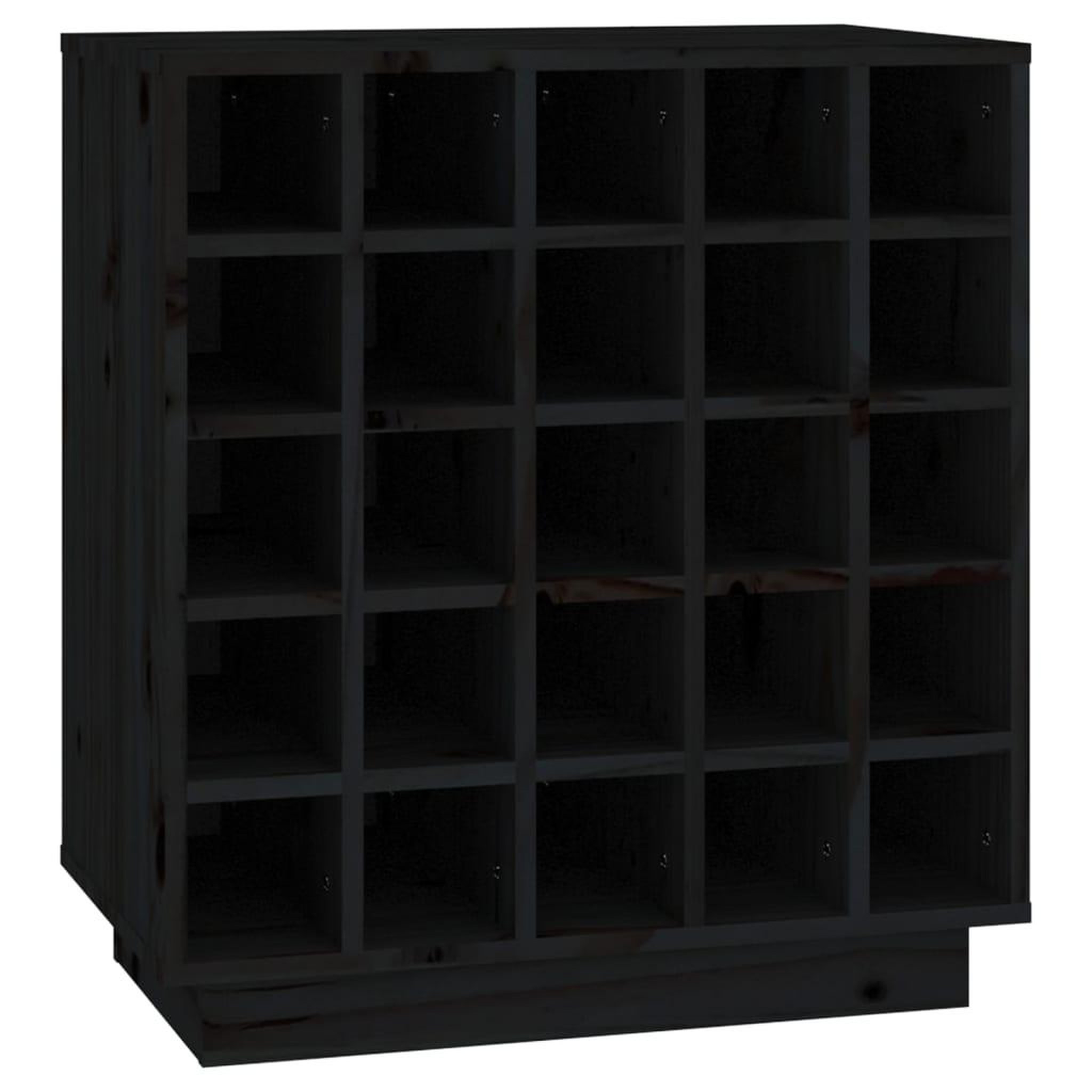Voir la diapositive 2 : VIDAXL Armoire a vin Noir 55,5x34x61 cm Bois de pin massif