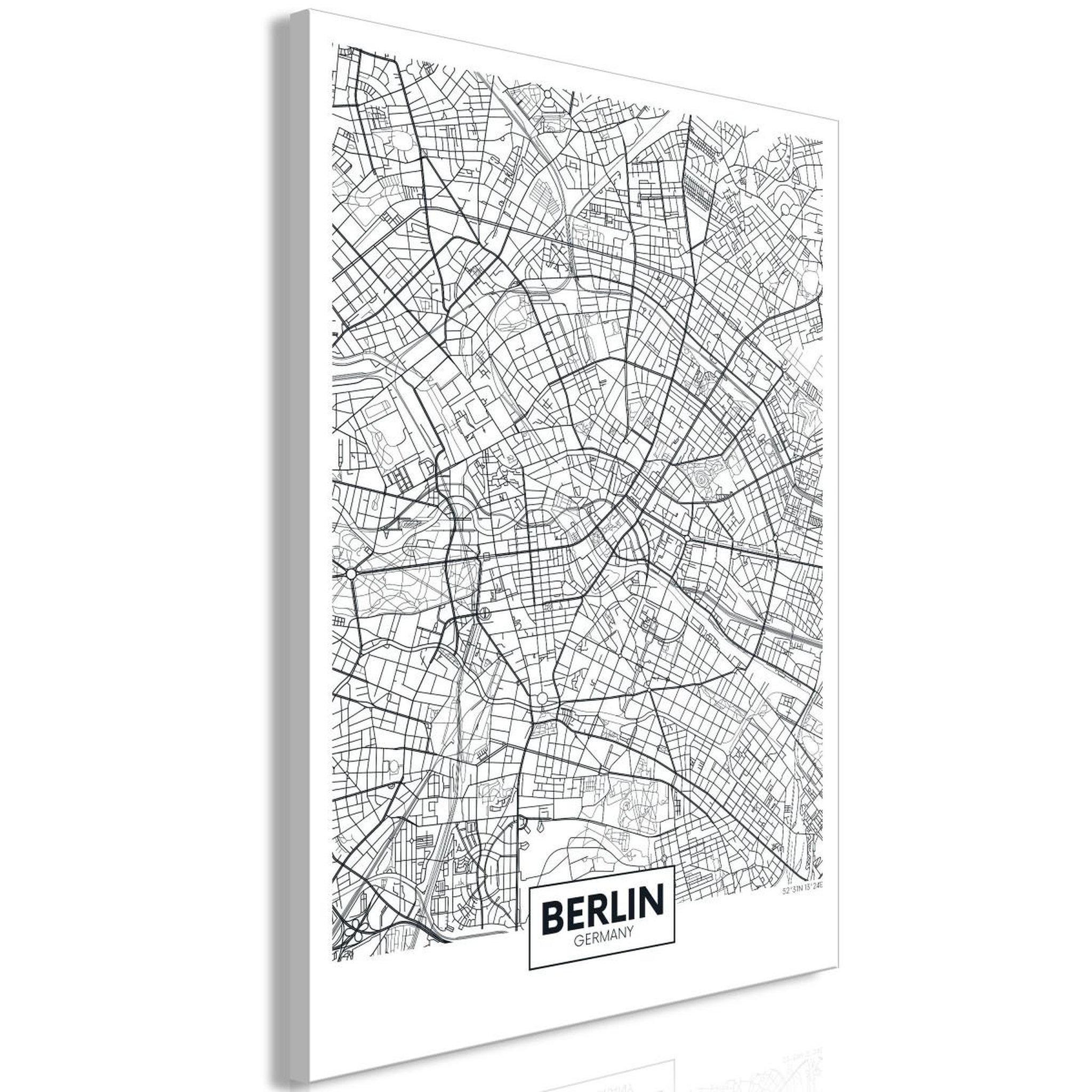 Voir la diapositive 1 : Paris Prix Tableau imprimé  map of berlin