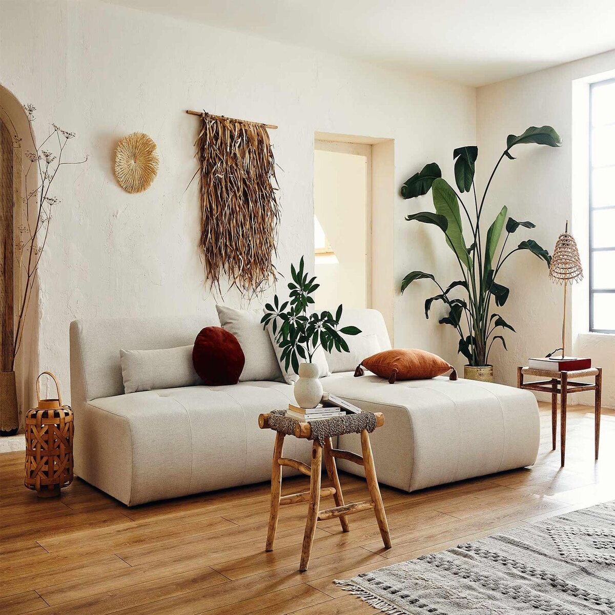 LISA DESIGN Onyx - canapé modulable d'angle réversible 4 places - en tissu