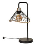 Paris Prix Lampe à Poser en Métal  Lounge  47cm Noir
