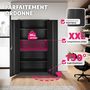 Voir la diapositive 3 : tectake Armoire de classement en acier lâqué époxy noir