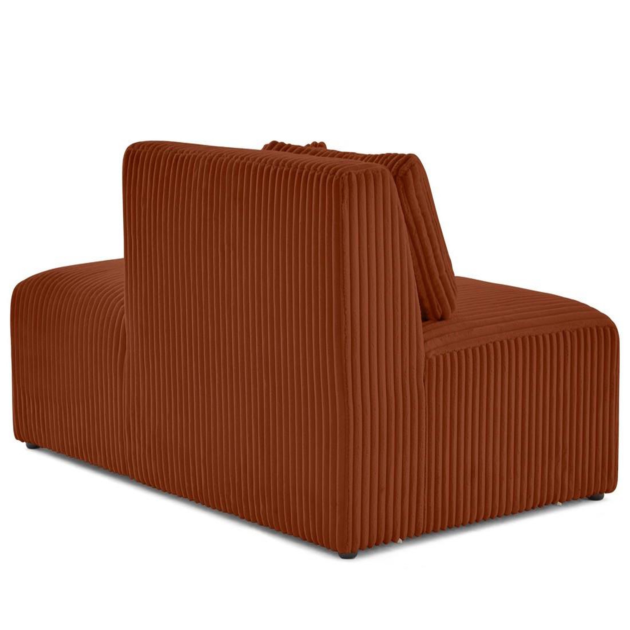 Voir la diapositive 3 : LISA DESIGN Victoire - module d'assise droit en velours côtelé grosses côtes