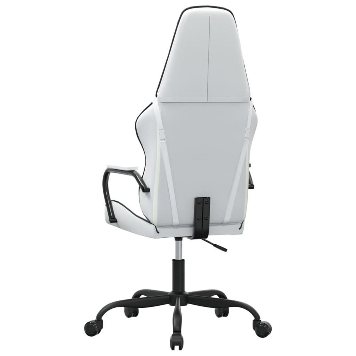 VIDAXL Chaise de jeu Blanc et noir Similicuir