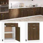 VIDAXL Armoire de plancher a tiroir Chene marron 50x46x81,5 cm