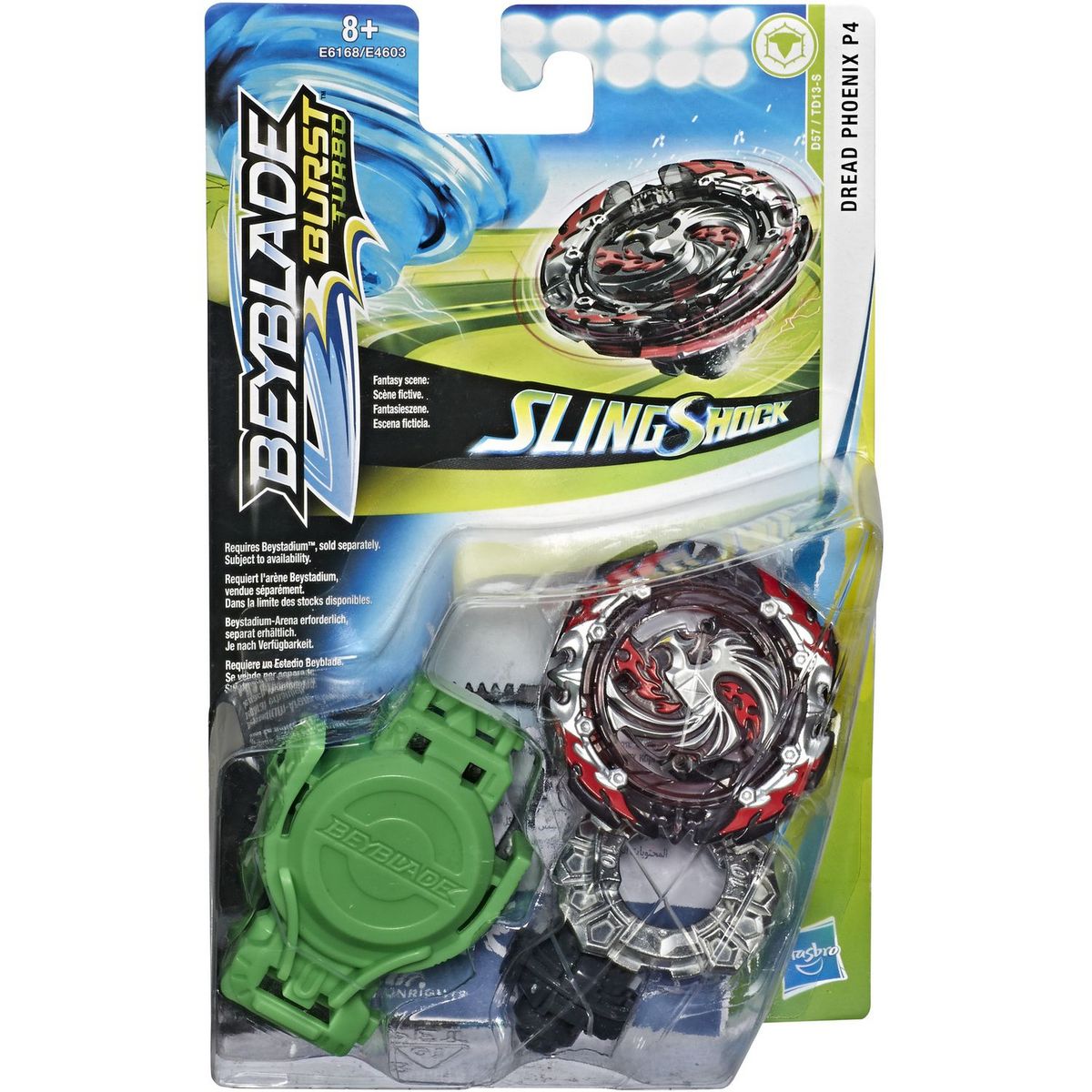 HASBRO Toupie noire Sling Shock Dread Phoenix P4 - Beyblade Burst Turbo