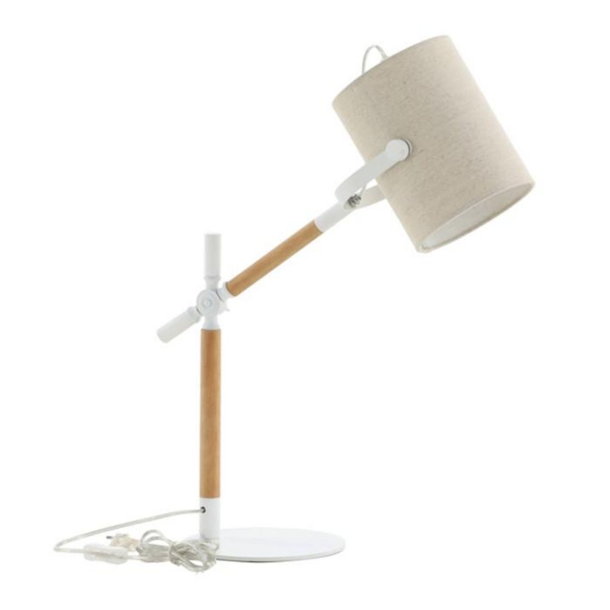 Paris Prix Lampe de Bureau Design  Dennis  66cm Beige & Blanc