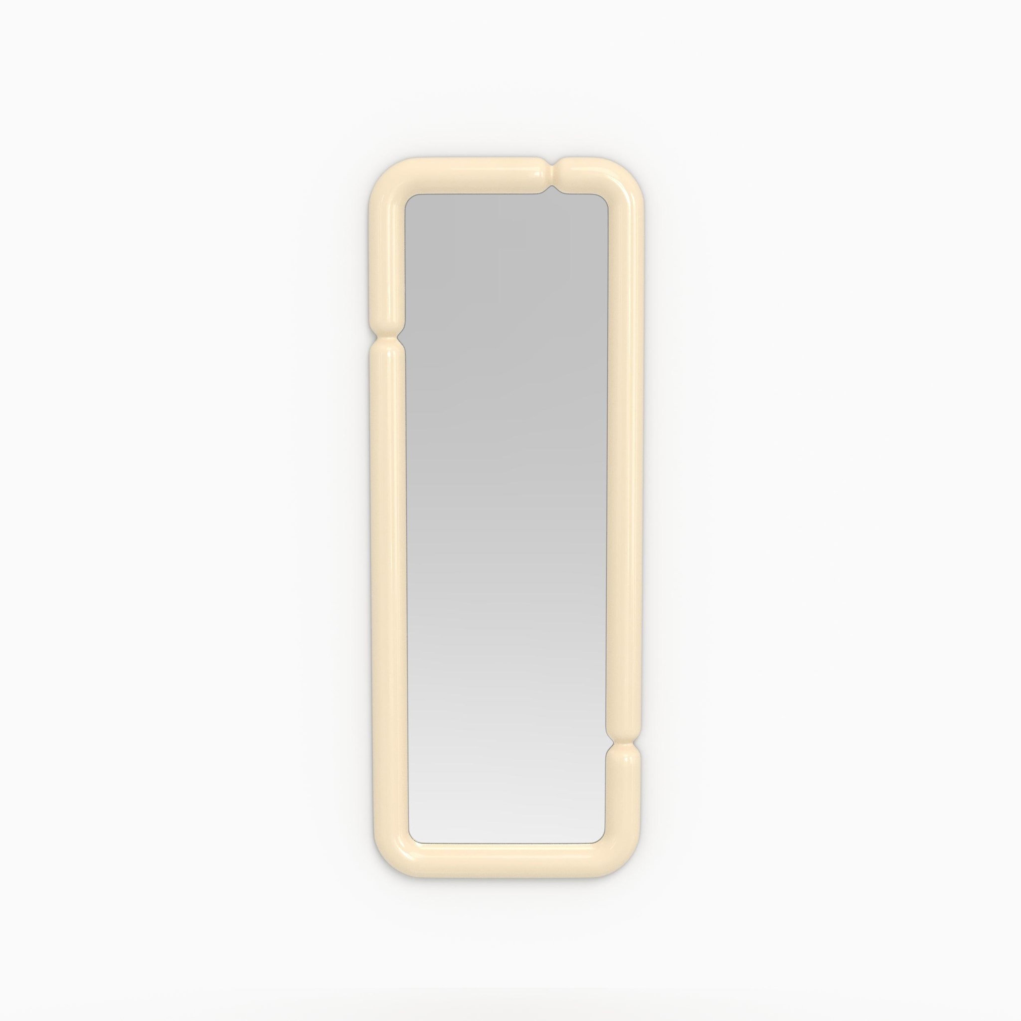 MAISON PAVANE Miroir rectangulaire laqué blanc 160 x 60 cm-Silk