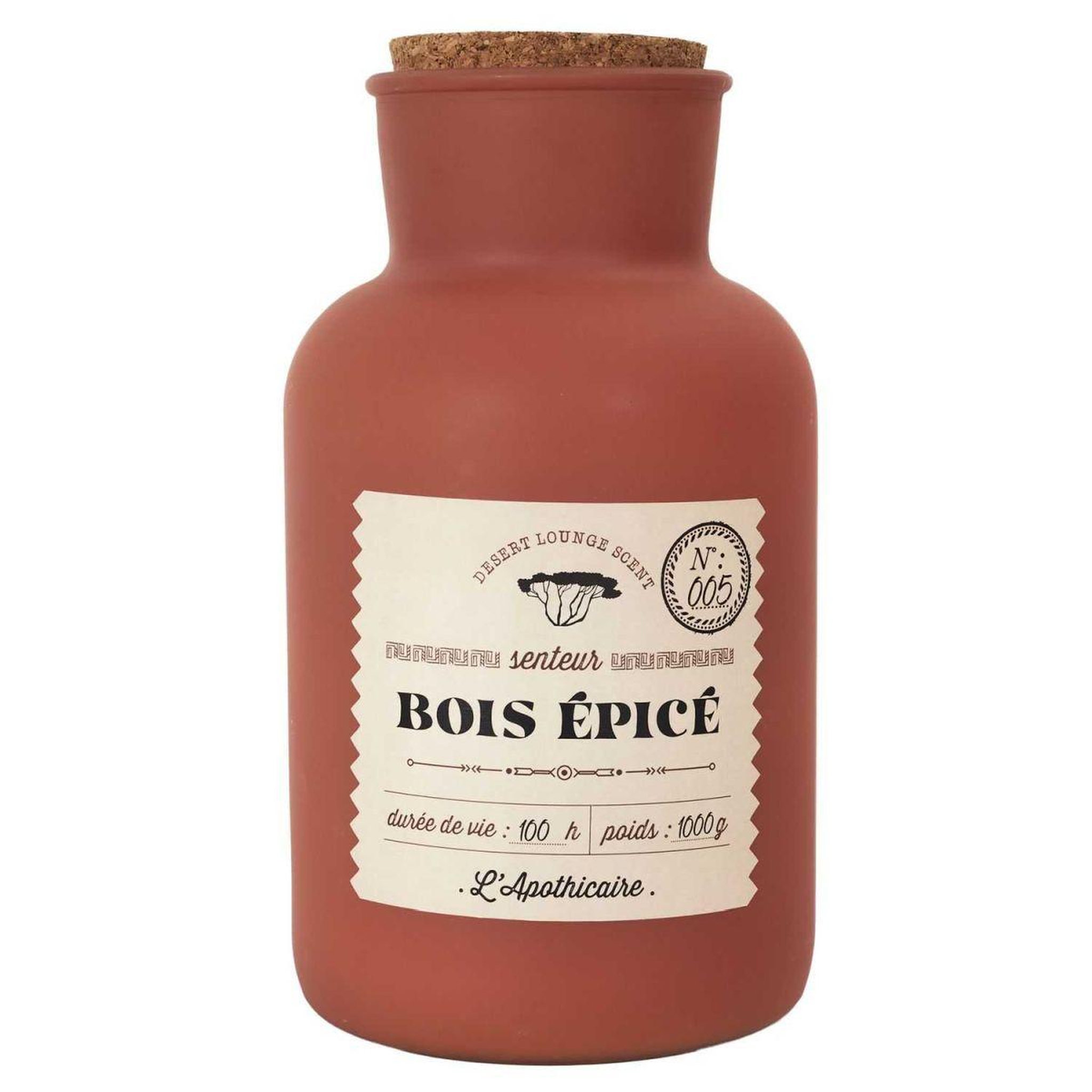 The Home Deco Factory Bougie parfumée déco  desert  1000g bois épicé