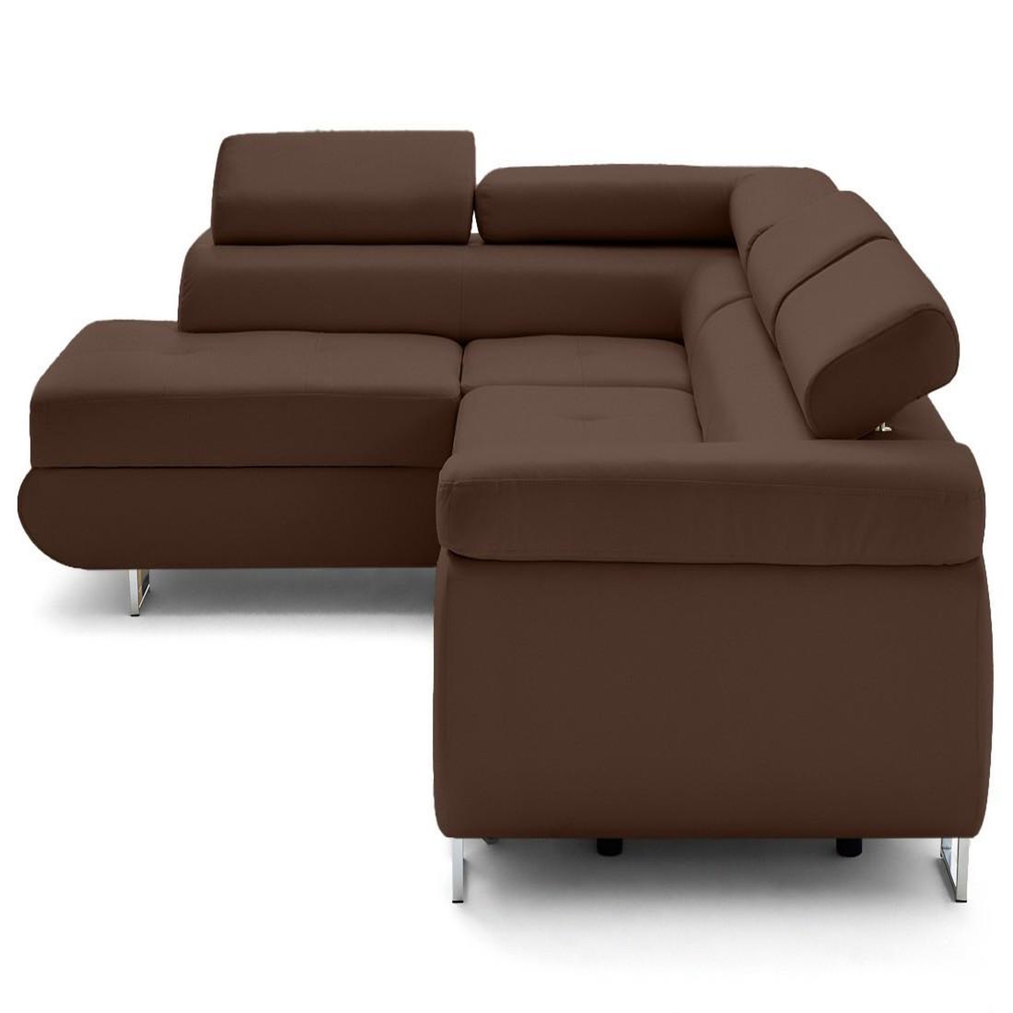 Voir la diapositive 3 : LISA DESIGN Zaria - canapé d'angle gauche 5 places convertible avec coffre et têtières en simili