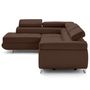 Voir la diapositive 3 : LISA DESIGN Zaria - canapé d'angle gauche 5 places convertible avec coffre et têtières en simili
