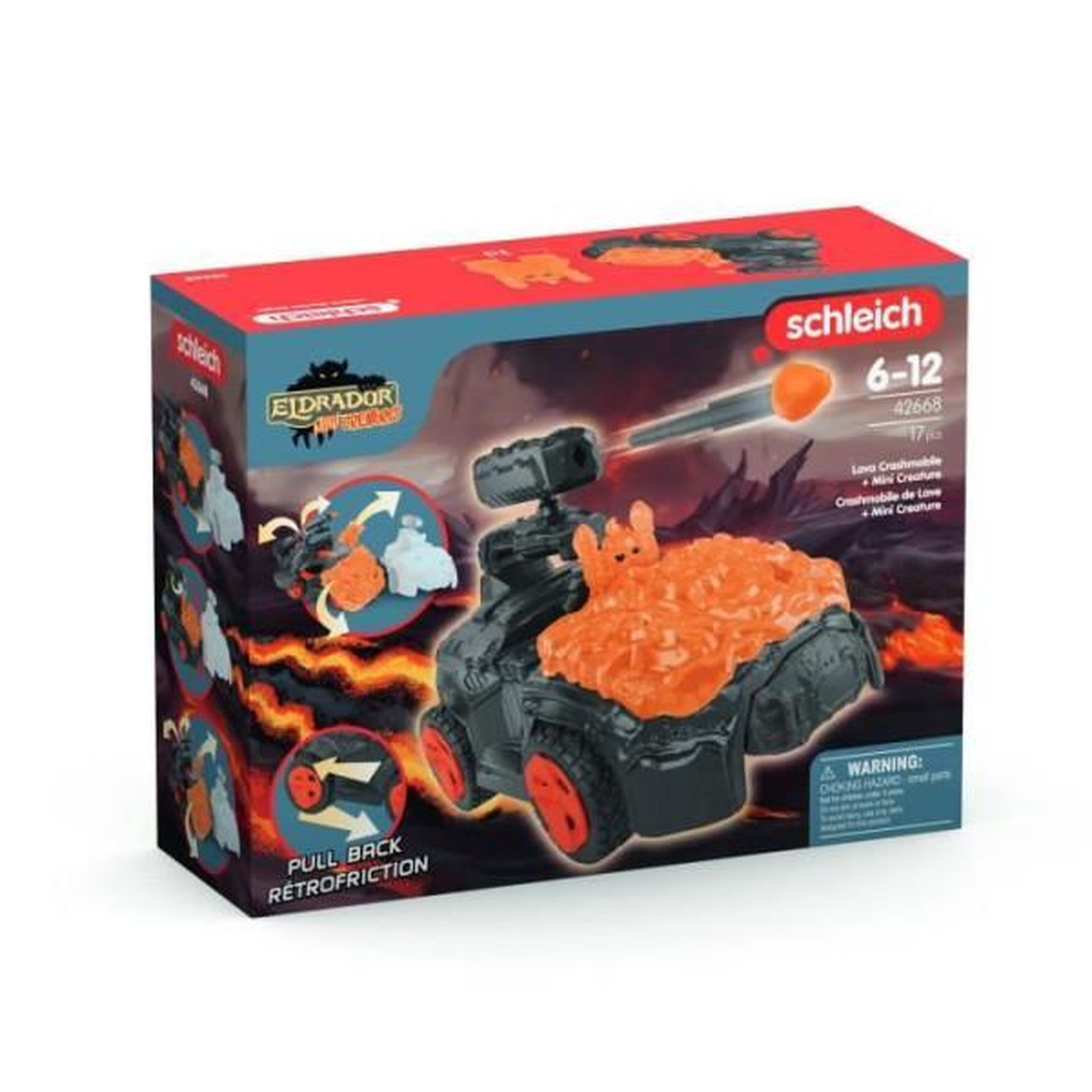 Voir la diapositive 5 : Schleich SCHLEICH - 42668  ELDRADOR CREATURES Crashmobile de Lave avec Mini Creature - Coffret voiture avec figurine fantastique