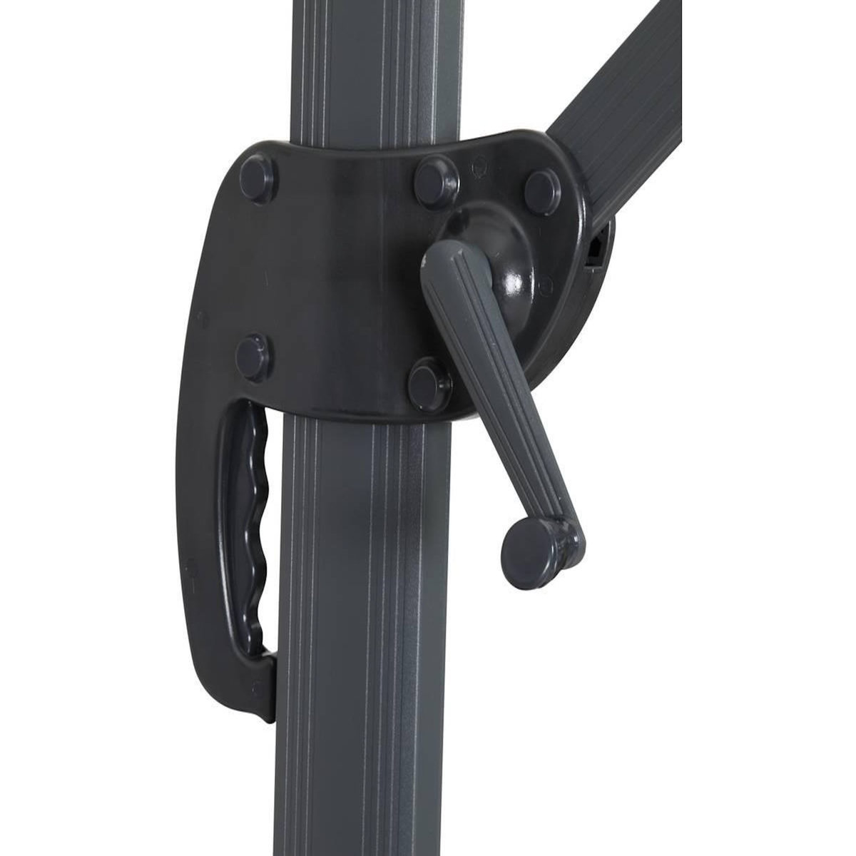 Habitat et Jardin Parasol jardin déporté Alu  Sun 3  - Carré - 3 x 3 m - Ecru - Dalles incluses