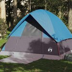 VIDAXL Tente de camping a dome 4 personnes bleu impermeable
