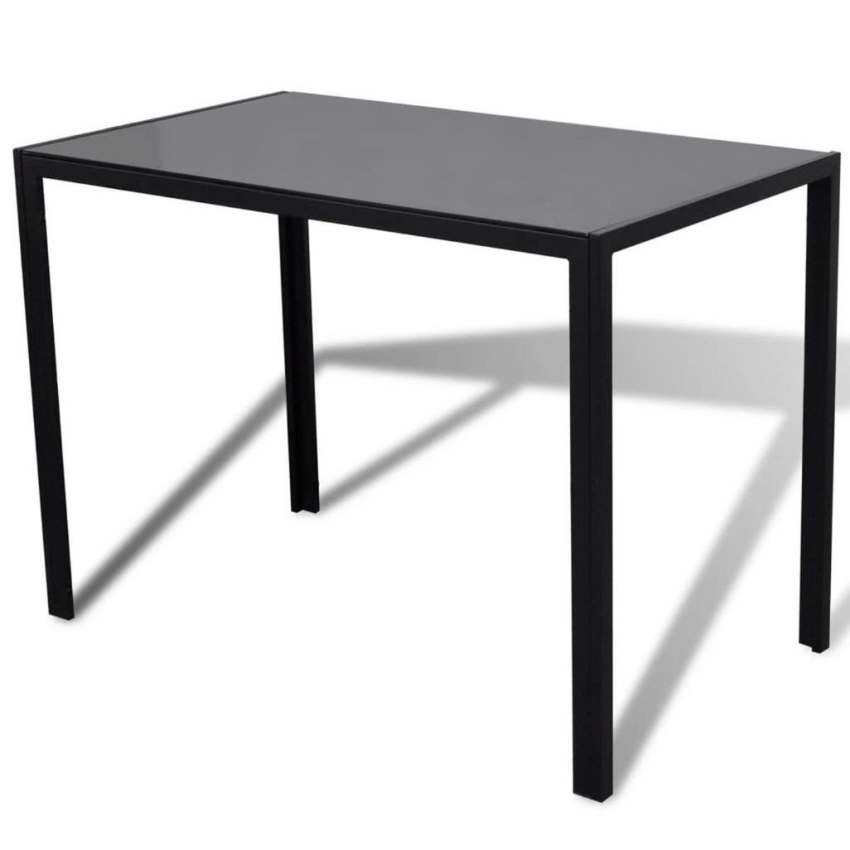 VIDAXL Ensemble de table pour salle a manger cinq pieces noir