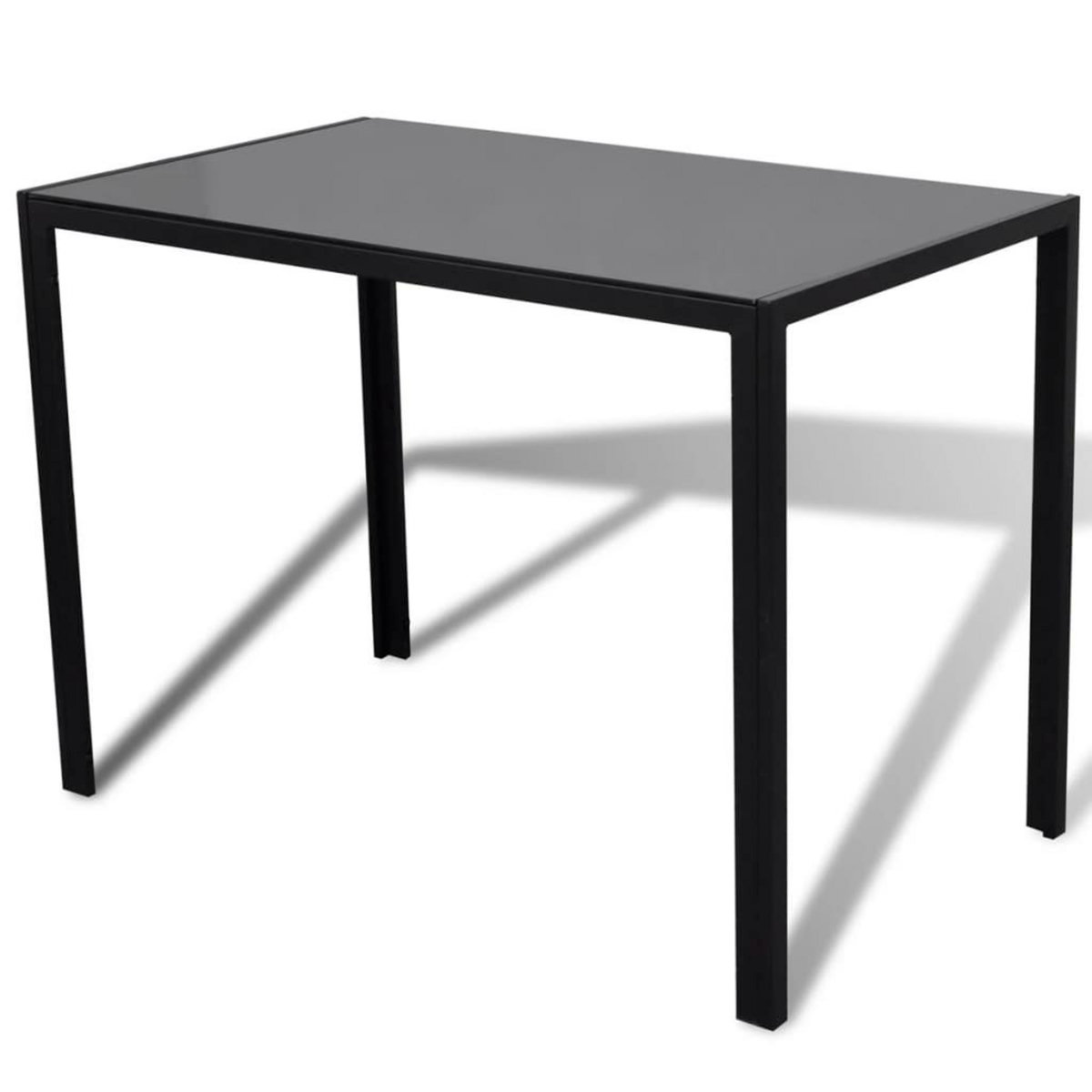 VIDAXL Ensemble de table pour salle a manger cinq pieces noir