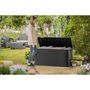 Voir la diapositive 5 : Keter Coffre de rangement KETER extérieur en résine 270 litres Gris - Malle de jardin Emily